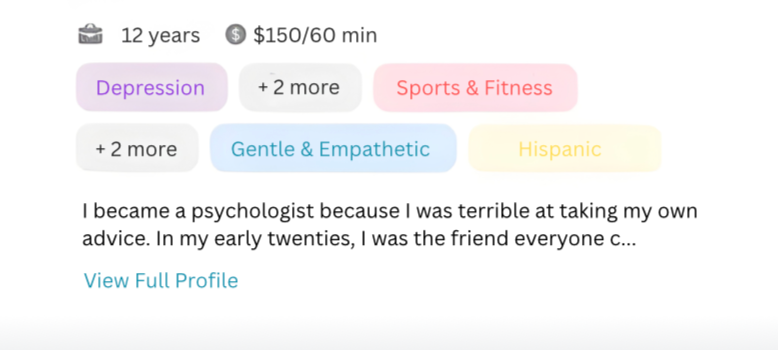 Profile Details Mockup